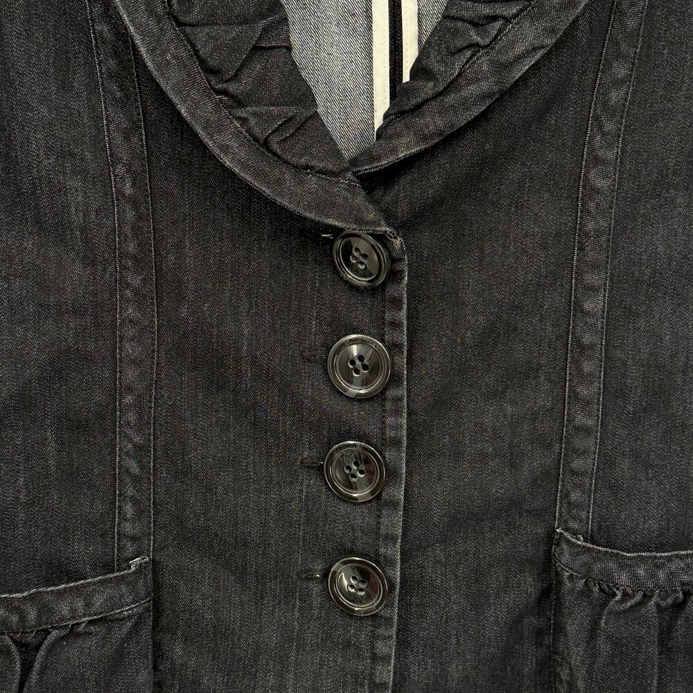 Cato Woman Denim Top Jacket Women's 18/20 Heathered Black Office Wear Workwear - Picture 3 of 8